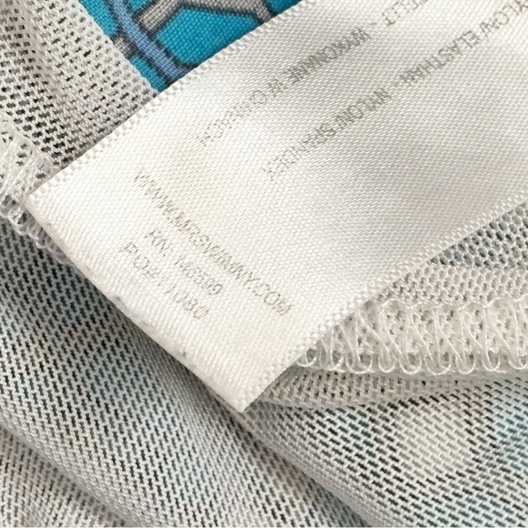 MR SWIM Men’s Blue Geometric 7” Inseam Swim Trunks Mesh Lining Pockets Size L - Picture 9 of 9